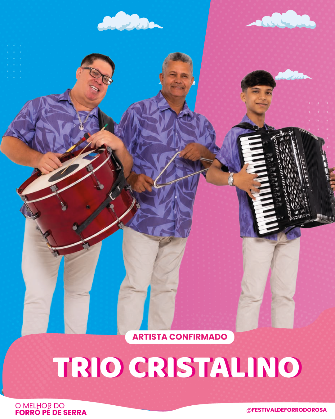 Arte oficial da atração Trio Cristalino